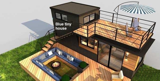 Blue tiny house (10)